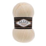 Пряжа Alize (Ализе) Superlana klasik / уп.5 мот. по 100 г, 280м, 001 кремовый A