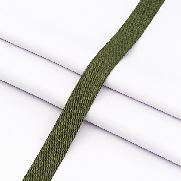 Тесьма (лента) окантовочная 22 мм / 100 метров, 4.5 г/м, 100% п/э, 33 хаки, 6135-0293