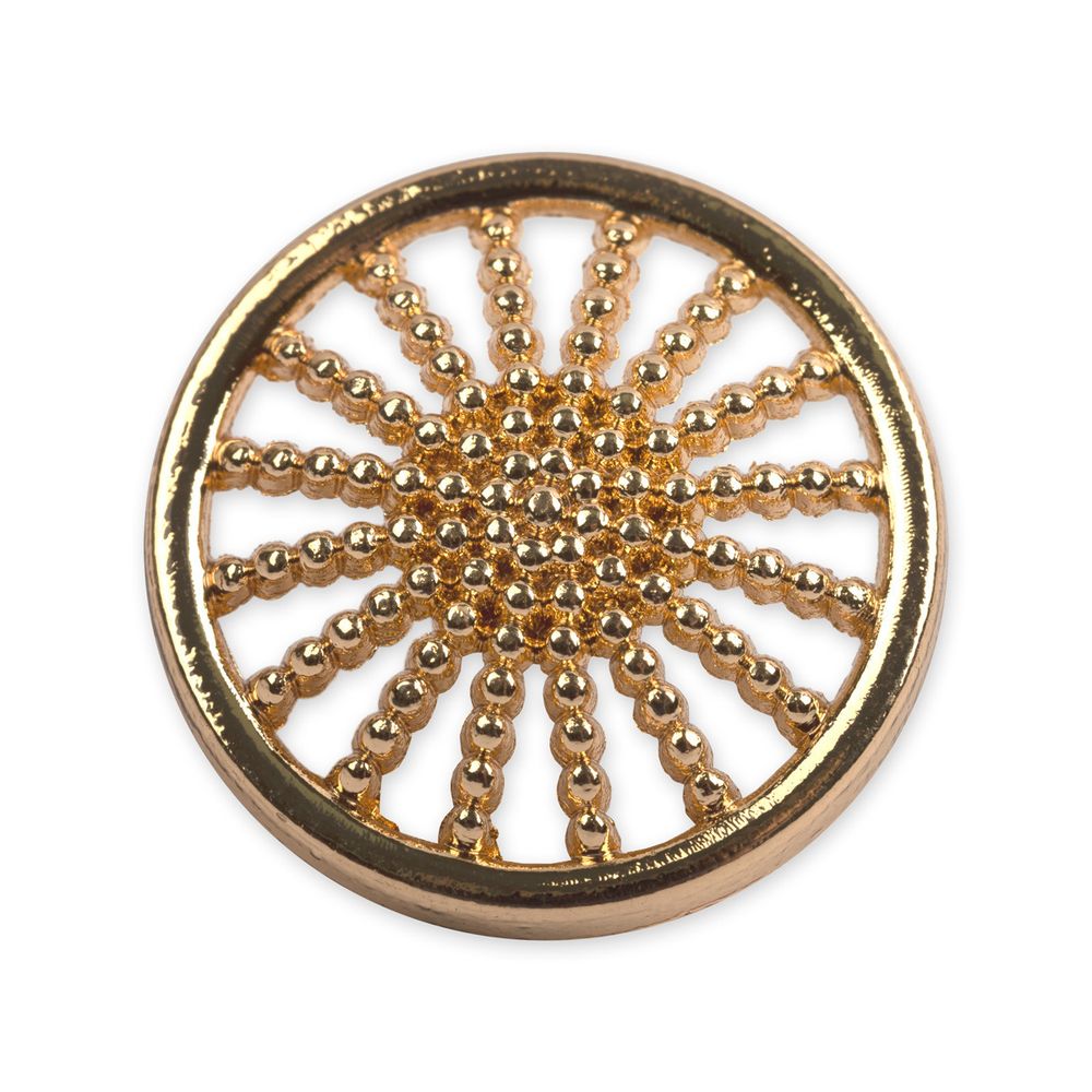 Пуговицы на ножке металл 15 мм, 6 шт, 30 золото, Blitz MB 0255