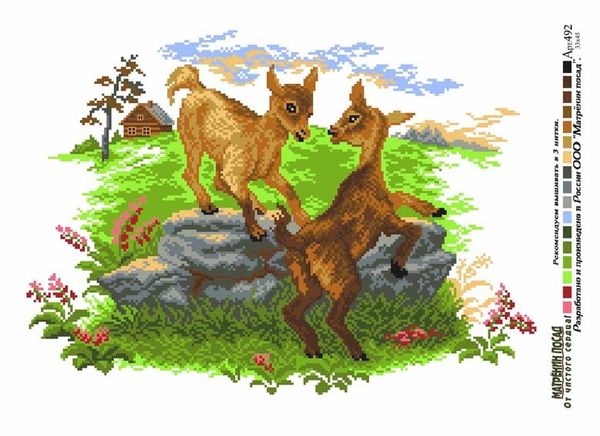 Рисунок для вышивания на канве Матренин Посад арт.37х49 - 0492 Шалунишка