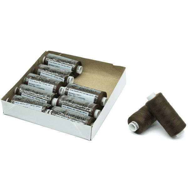 Нитки швейные бытовые Bestex 40/2, 365 м (400 ярд) / 10 кат., 385 темно-каштановый