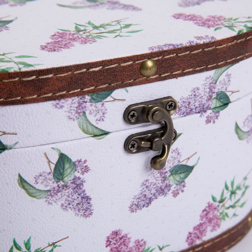 Шкатулка декоративная сундучок 24х18х12.5 см, 009 Сиреневое изобилие, Gamma DBK-012