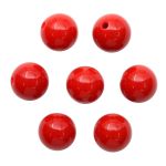 Бусины из смолы, имитация камня 11 мм, 10 шт в упак, яшма св.красная /TOS/
