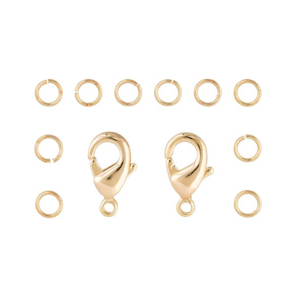 Набор фурнитуры для бижутерии 60 шт, 02 под золото, Zlatka FMK-F04