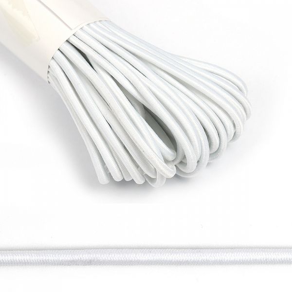 Резинка шляпная (шнур эластичный) ⌀3.0 мм / 10±0.5 метров, цв.F101 белый