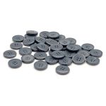 Пуговицы 4 прокола 40L (C579 серый), 36 шт