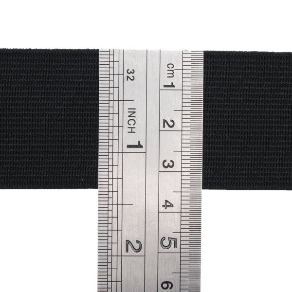 Резинка тканая 35.0 мм / 20 метров, черный