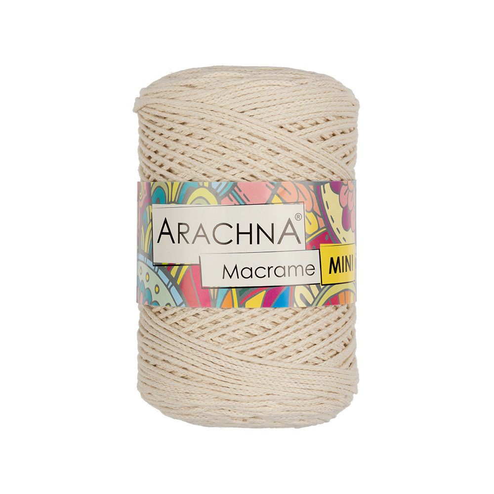 Пряжа Arachna Macrame Mini / уп.4 мот. по 250г, 230м, 24 натуральный