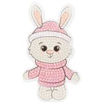 Алмазная (кристальная) мозаика Фрея ALVM-091, магнит Нарядная зайка, 6.5х11 см