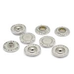 Кнопка пришивная металл ⌀24.0 мм, никель, 4 шт, BIG