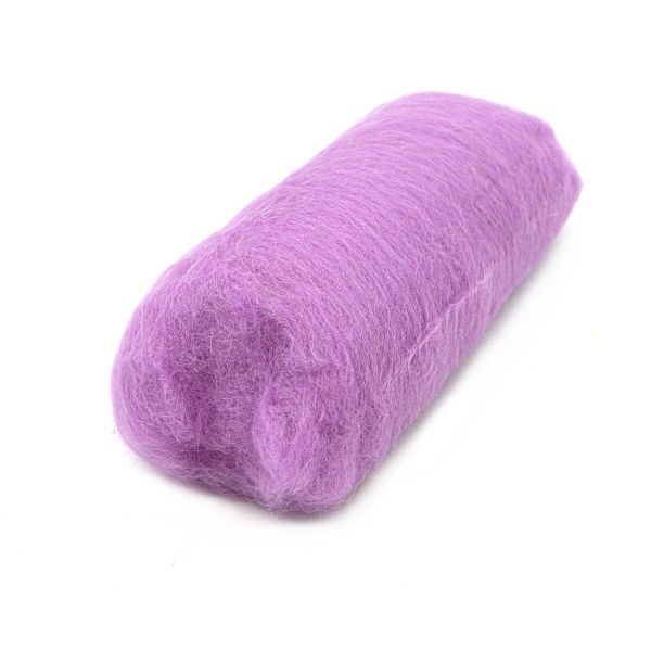 Шерсть для валяния Камтекс Кардочес п/тонкая 1х100 г (27-29 мкр), 058 сирень, 558467-32