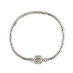 Основа для браслета металлического 19 см, 5 шт, серебро, Zlatka RBM