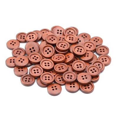 Пуговицы 4 прокола 24L (15мм), (Brown1 (коричневый1)) W01, 72 шт
