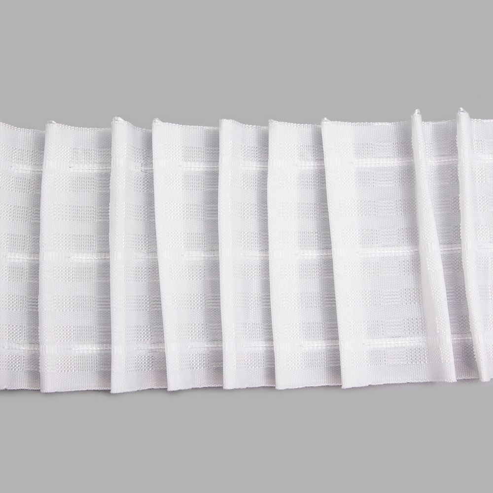 Лента (тесьма) шторная: сборка параллельная (1:2) 100 мм / 100 метров, 420270