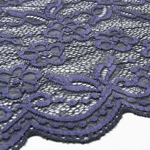 Кружево бельевое эластичное 400 мм / 13.72 м, цв. C154 св.серый