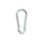 Карабин металл 12.0 мм (40х19 мм), 10 шт, 04 никель, Gamma GH 119/15/10