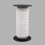 Резинка бельевая (окантовочная) блестящая 20.0 мм / 50 метров, белый