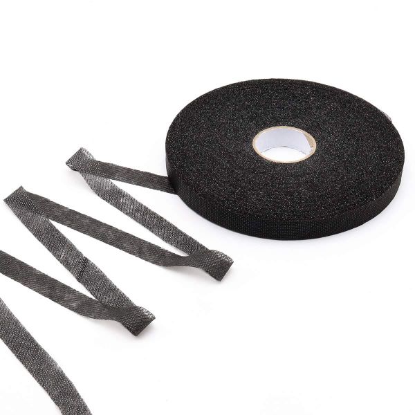 Лента клеевая нитепрошивная по косой 15.0 мм / 100 метров, черный /7736679-2/