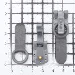 Крючок шубный Hobby&Pro 20 мм, 5 шт, 7037 средне-серый