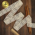 Кружево вязаное (тесьма) 35 мм / 10 метров, TBY.2444 цв.натуральный, Kruzhevo