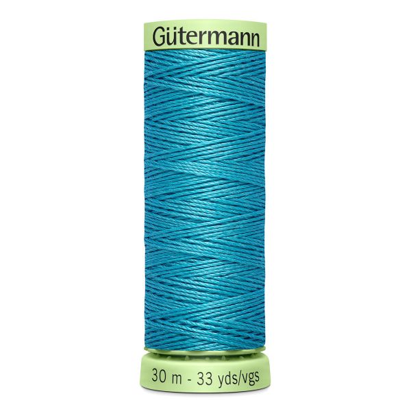 Нитки отделочные Gutermann Top Stitch, 30м, 332 насыщенный бирюзовый, 5 катушек