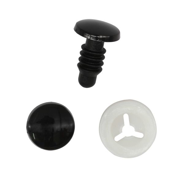 Глаза для кукол и игрушек круглые плоские с фиксатором, 10 мм, 24 шт