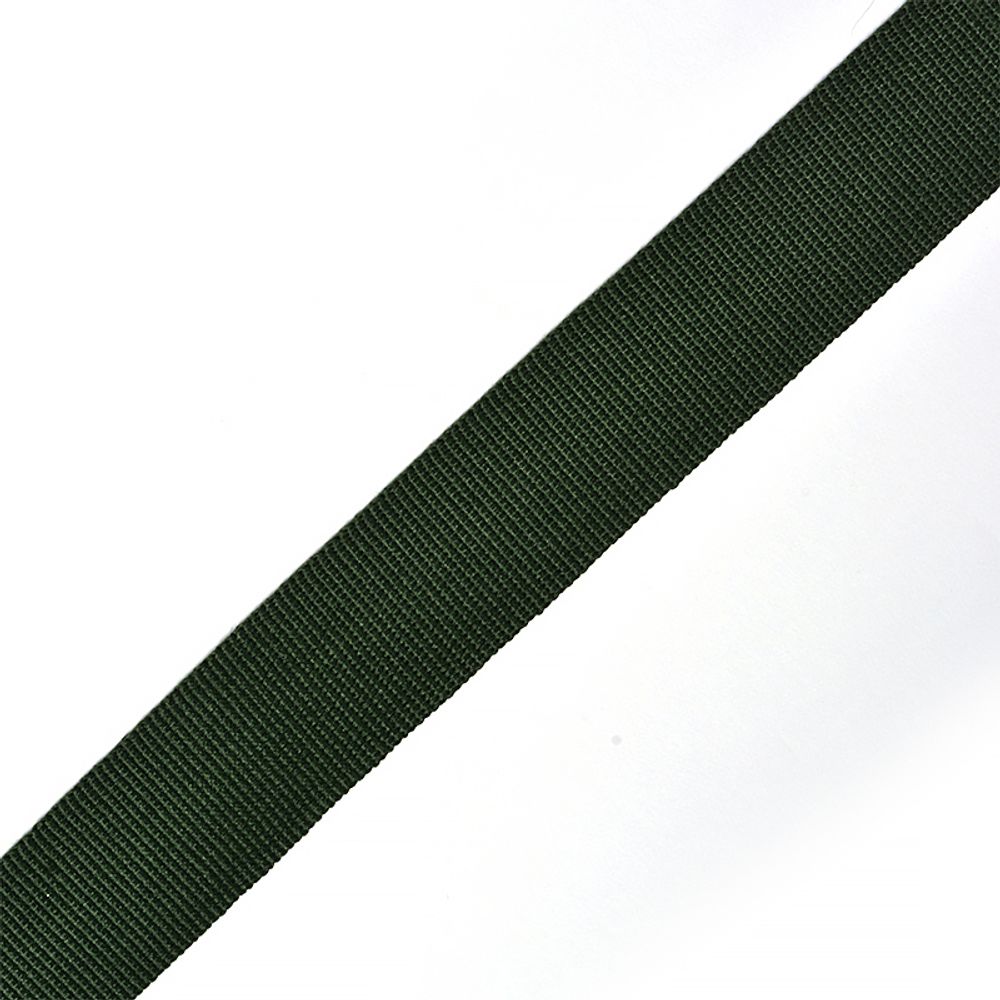 Тесьма в рубчик (шляпная) 20 мм, TGS20153S, цв.т.зеленый уп.50м