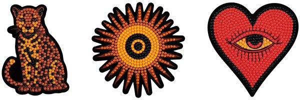 Кристальная (алмазная) мозаика Фрея ALVM-306, набор магнитов, Дикий шик, 9.5х9.5 см