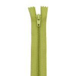 Молния спираль (витая) брючная Т3 (3 мм) 1 зам., н/раз., 20 см, автомат, салат, 30118, 10 шт