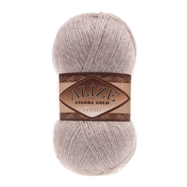 Пряжа Alize (Ализе) Angora Gold Simli / уп.5 мот. по 100 г, 500м, 541 норка A