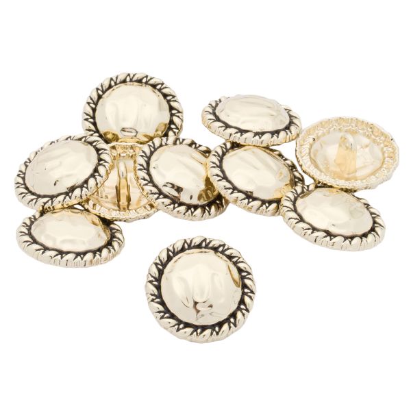 Пуговицы на ножке 36L=23 мм, металл, Gold (золотой), 10 шт, MP01