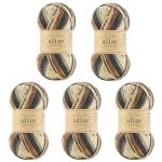 Пряжа Alize (Ализе) Wooltime / уп.5 мот. по 100 г, 200 м, 11024 секционный