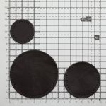 Набор заплаток пришивных из кожи, круг ⌀4см, 6см и 8см, с перфорацией, 3 шт, 100% кожа (03 темно-коричневый), 9401