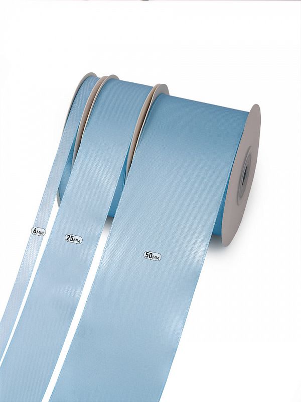 Лента атласная 1-сторонняя 6.0 мм / 22.5±1 метра, 3105 голубой, Magic4Hobby