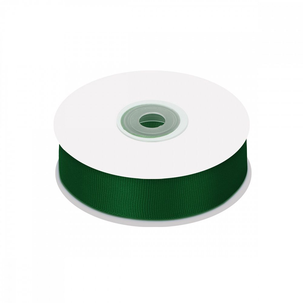 Лента репсовая (в рубчик) 25.0 мм цв. 587 т.зеленый уп.22.86м (±1м)