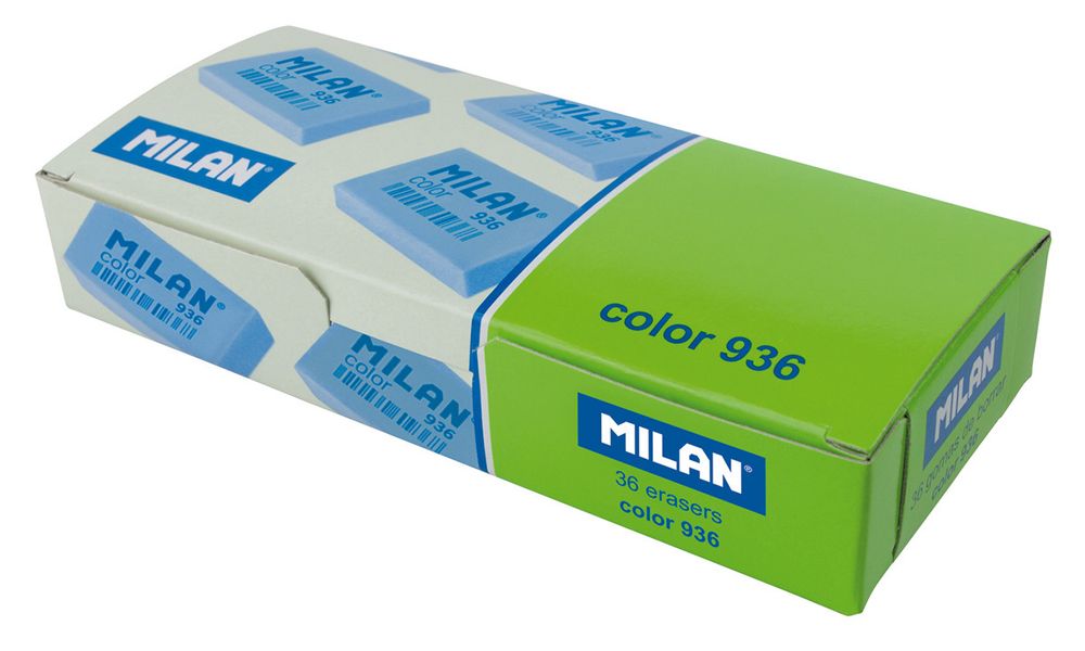 Ластик 936 флуоресцентный цв. 6.3х2.8х0.9 см, 36 шт, ассорти CPM936, Milan