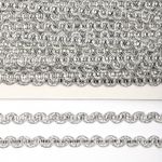 Тесьма отделочная 10 мм / 13.71 метров, TBY 918 цв.серебро