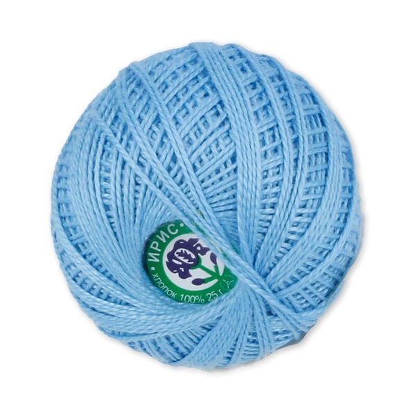 Пряжа ПНК им.Кирова Ирис / уп.20 мот. по 25 г, 150м, №2706 голубой