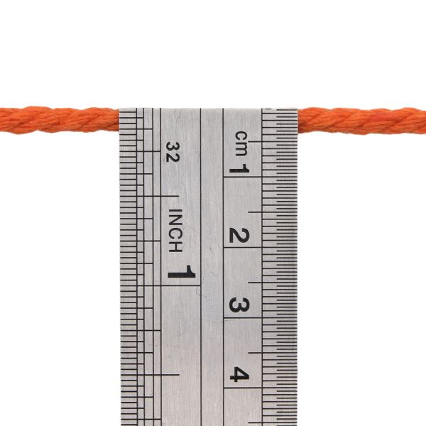 Шнур круглый х/б ⌀4.0 мм / 100 метров, (бобина) (оранжевый)
