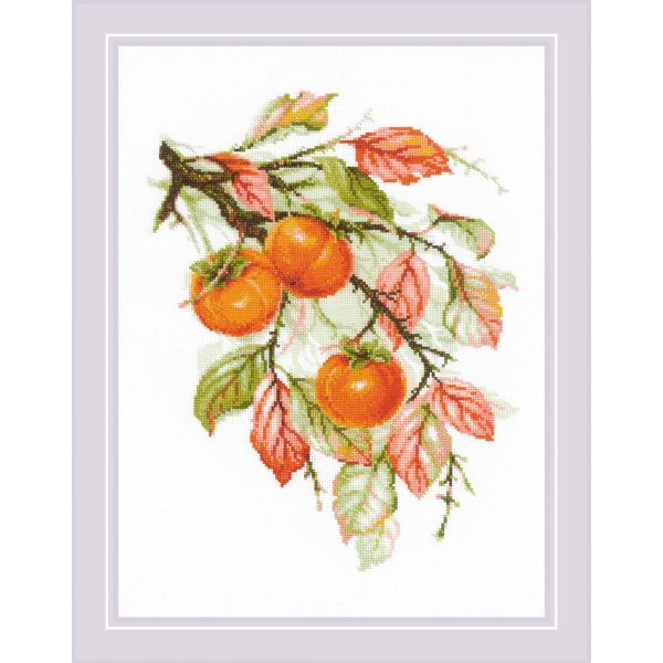 Набор для вышивания нитками Риолис, Солнечная хурма 30х40см