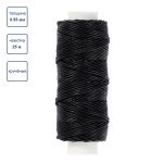 Нитки для кожи вощеные (крученые) 25 м, 001 черный, LC-004 Промысел