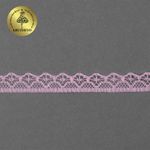 Кружево отделочное в стиле "трикотаж" 12 мм диз. 276, цв.12 розовый, уп. 27,4 м