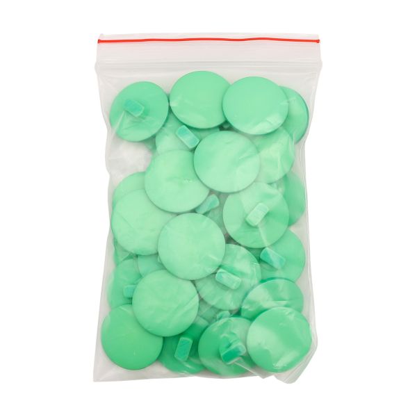 Пуговицы на ножке 32L (20мм), пластик (Green (зеленый)), NE68, 36 шт