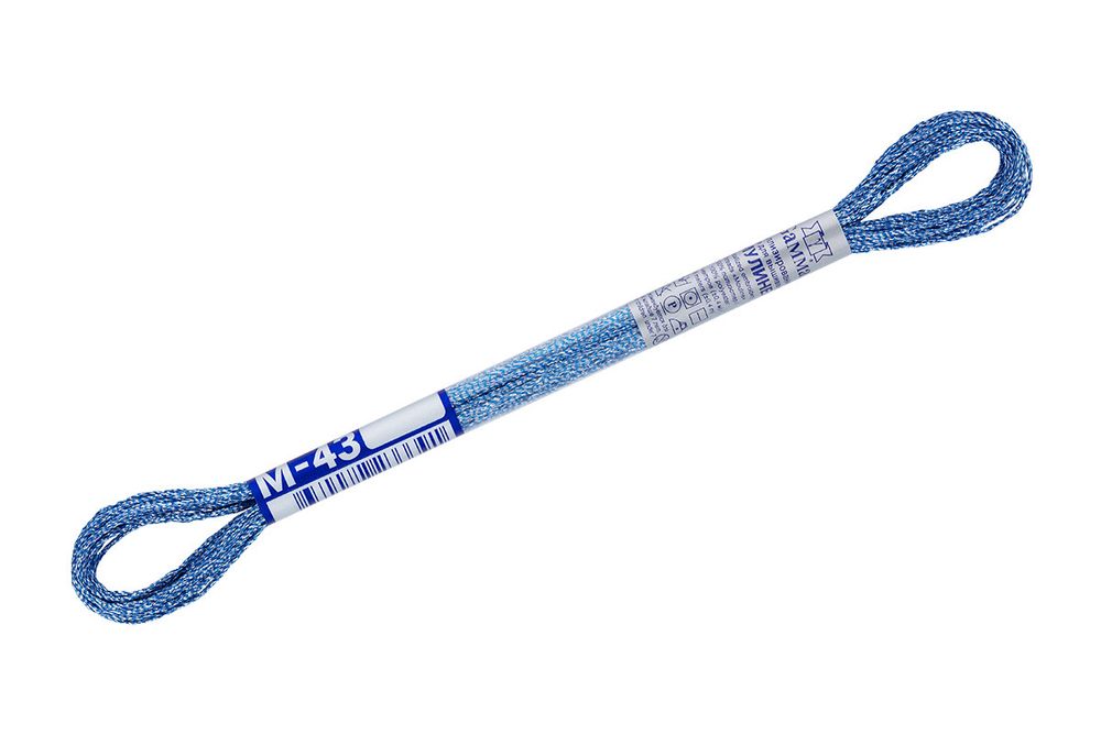 Мулине Gamma полиэстер 100%, цв.М-43 св.синий, 12 мотков по 6 метров