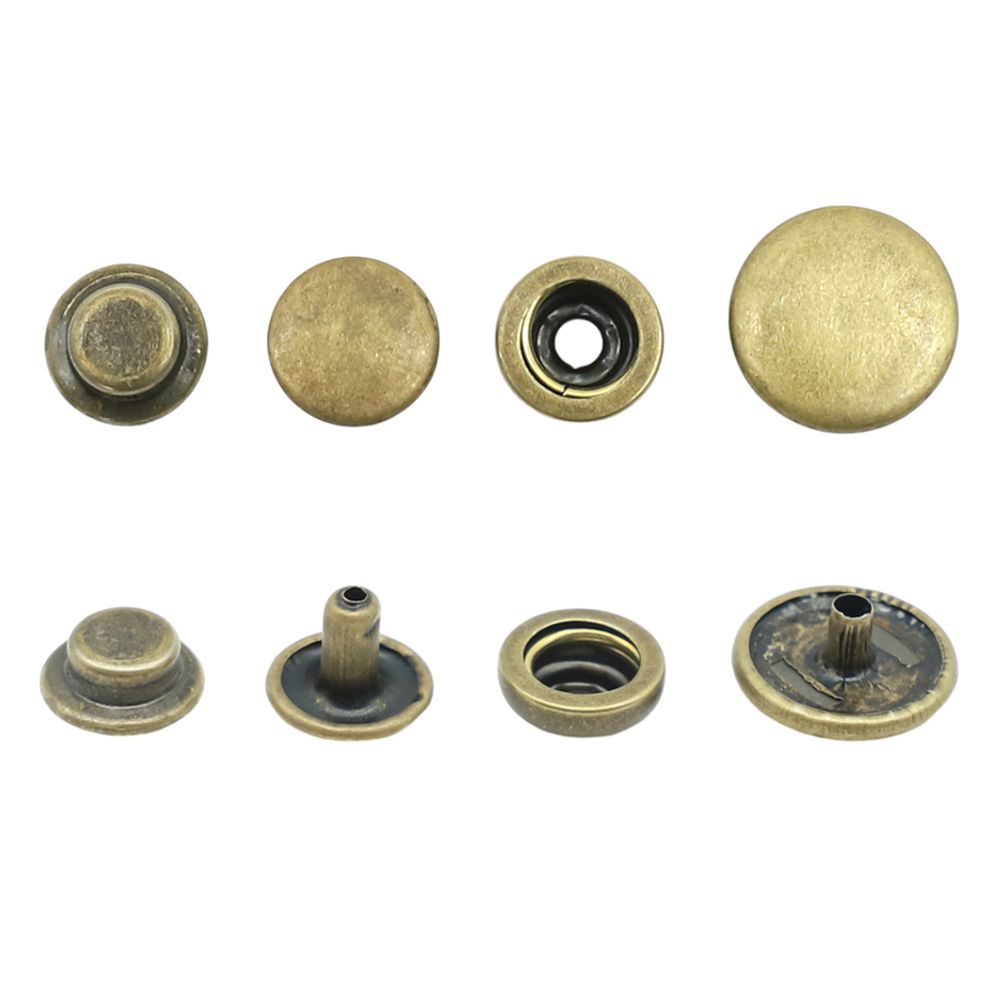 Кнопка Дельта (O-образная) ⌀15/12 мм, ≈72 шт, МЕТАЛЛ, антик, NEW STAR