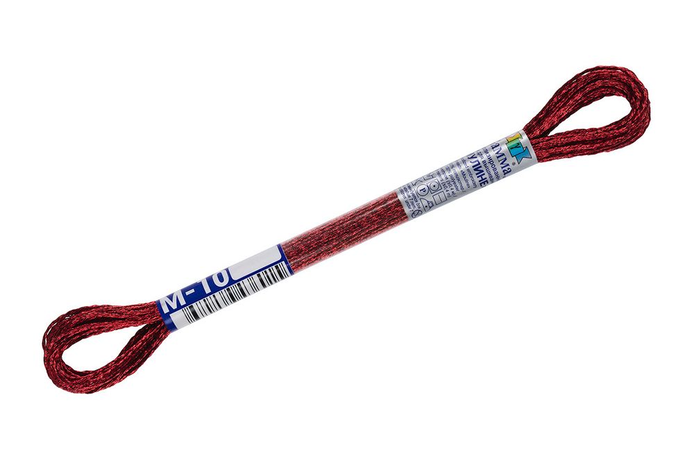 Мулине Gamma металлик, цв.М-10 красный, 12 мотков по 8 метров