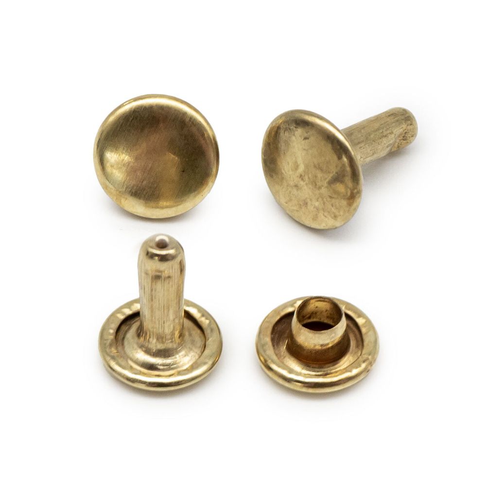 Хольнитены двухсторонние ⌀7 мм, h=6-7 мм, сталь, New Star №33, золото, уп≈2000 шт