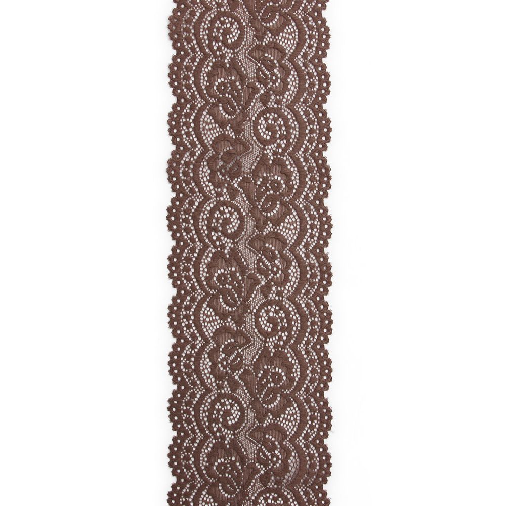 Кружево эластичное (стрейч) 100 мм / 13.71 метров, C072 шиншилла