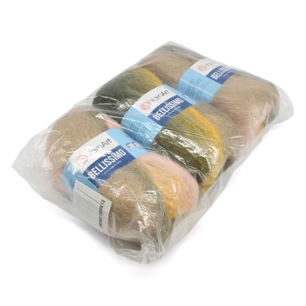 Пряжа YarnArt (ЯрнАрт) Bellissimo / уп.3 мот. по 150 г, 330м, 1410