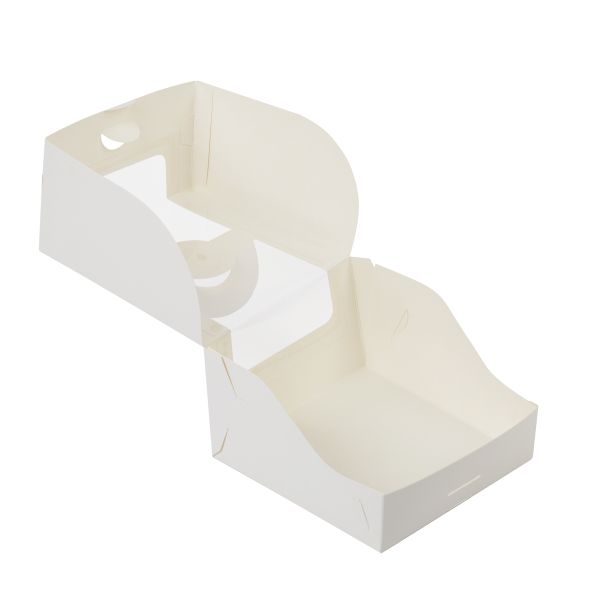 Коробка для мини-торта 14х14х8 см, белоснежная, S-Chief CBC-012